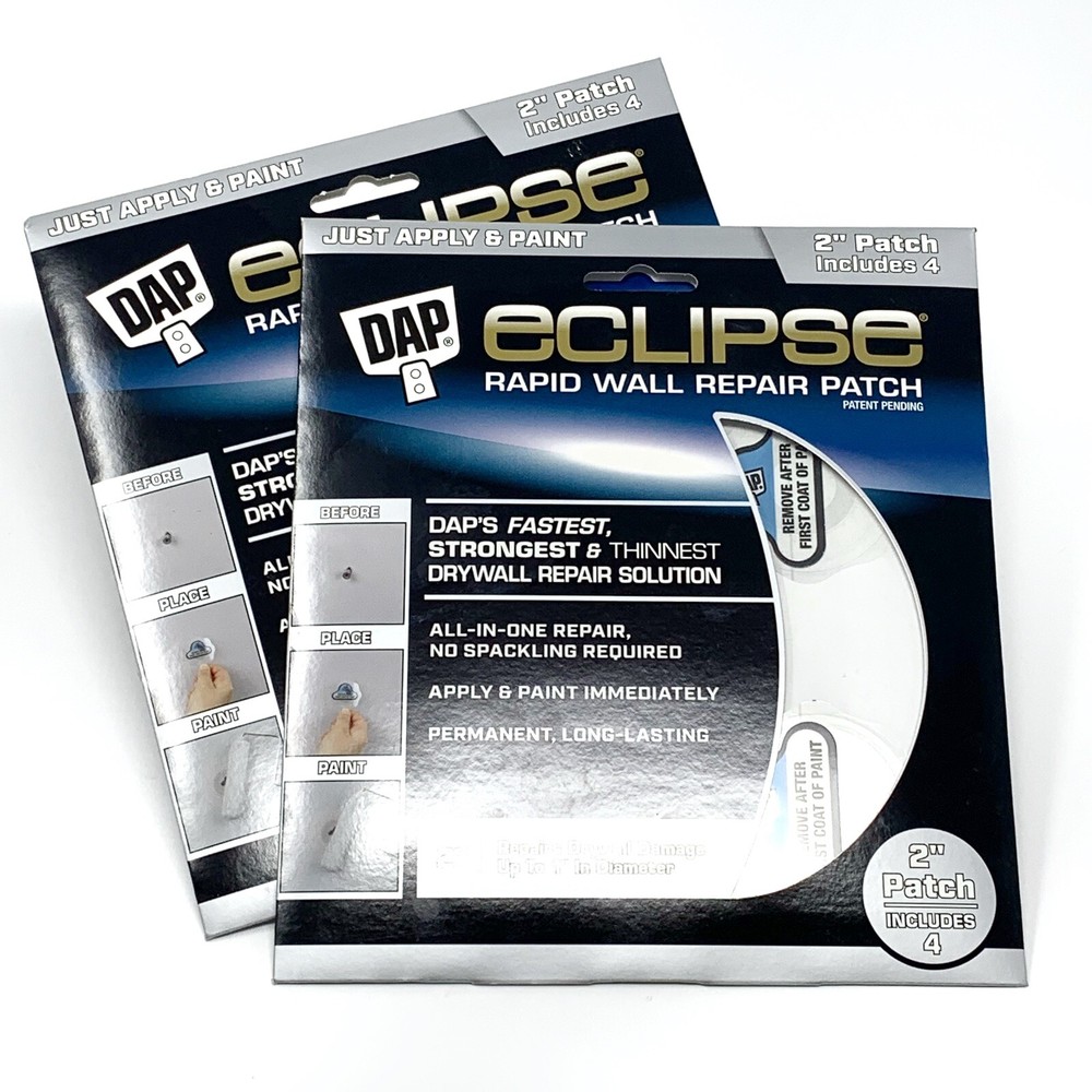 2 Pack DAP Eclipse Rapid Wall Repair Patch Includes 4 - 2" Patches (8 Total) NEW