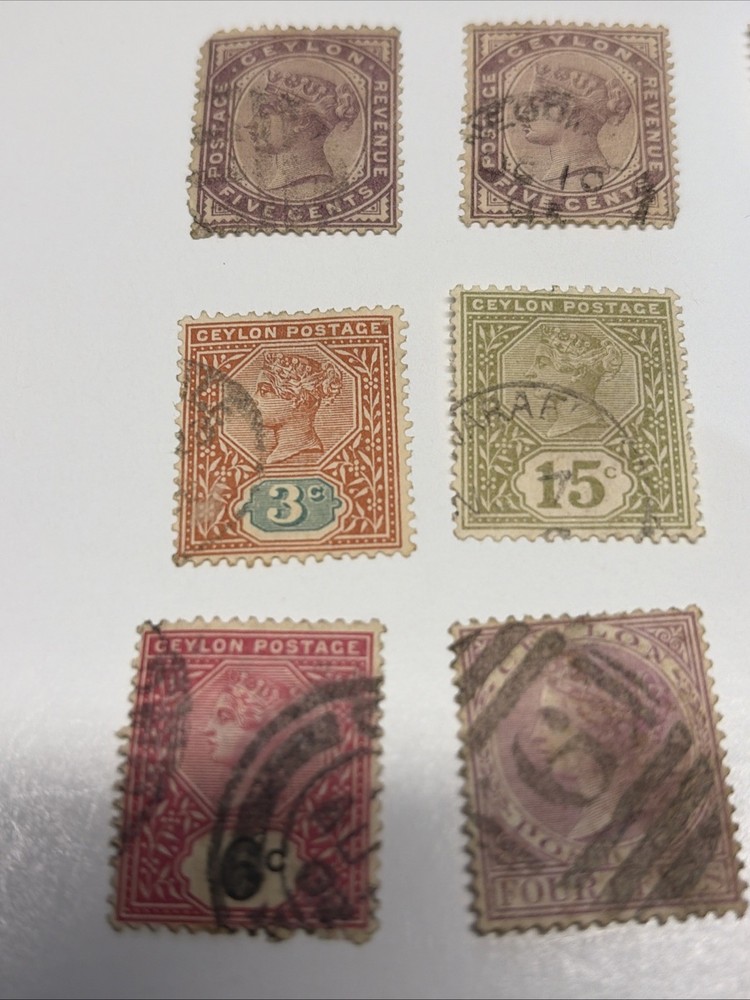 Ceylon Classic Stamp group Used Hinged (Lot 63a File 27)