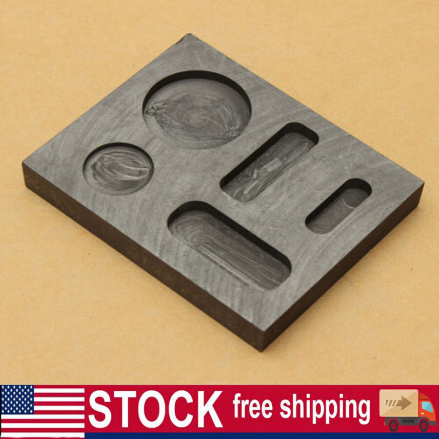 Graphite Ingot Mold for Gold Silver Copper Tin Melting Casting Refining