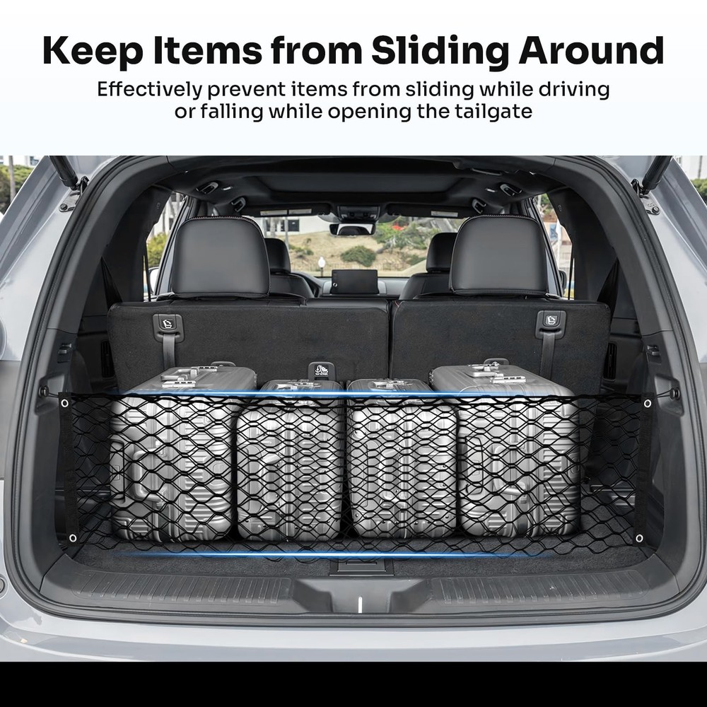 Cargo Net for Honda Pilot 20232026 | Adjustable Mesh Trunk Organizer