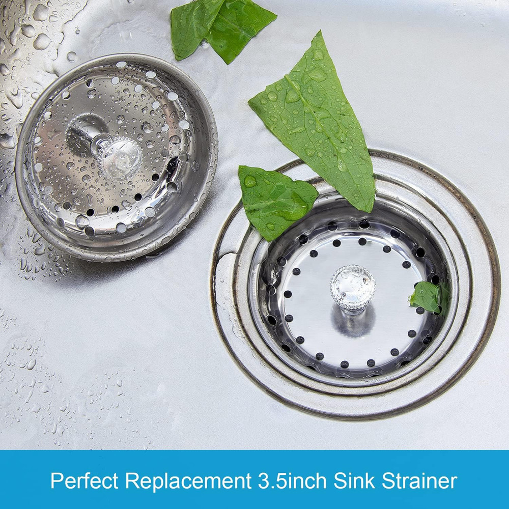 2 Pack Kitchen Sink Strainer and Stopper Combo Basket Replacement for Standard