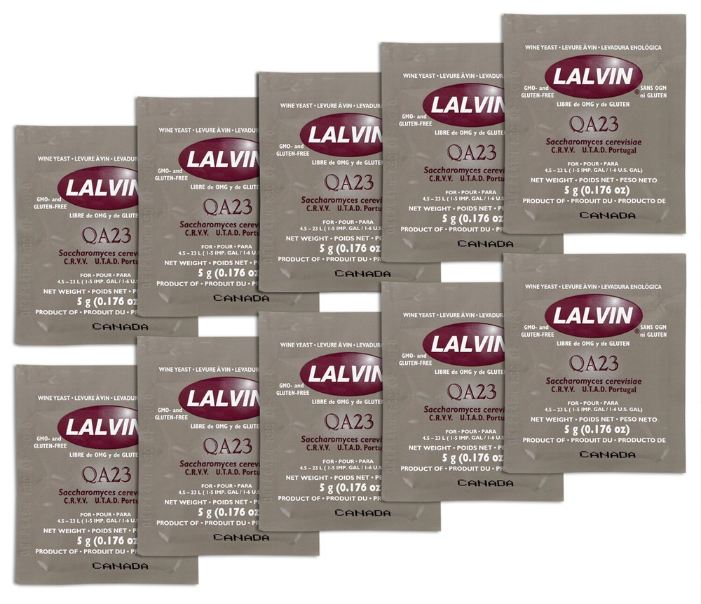 Lalvin QA23 Wine Yeast- 10 Packets