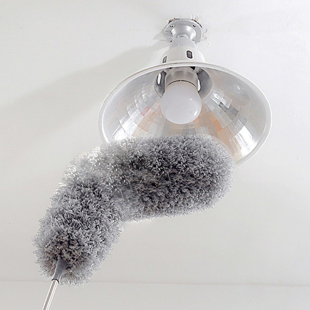 Feather duster microfiber dust catcher telescopic handle bendable removable