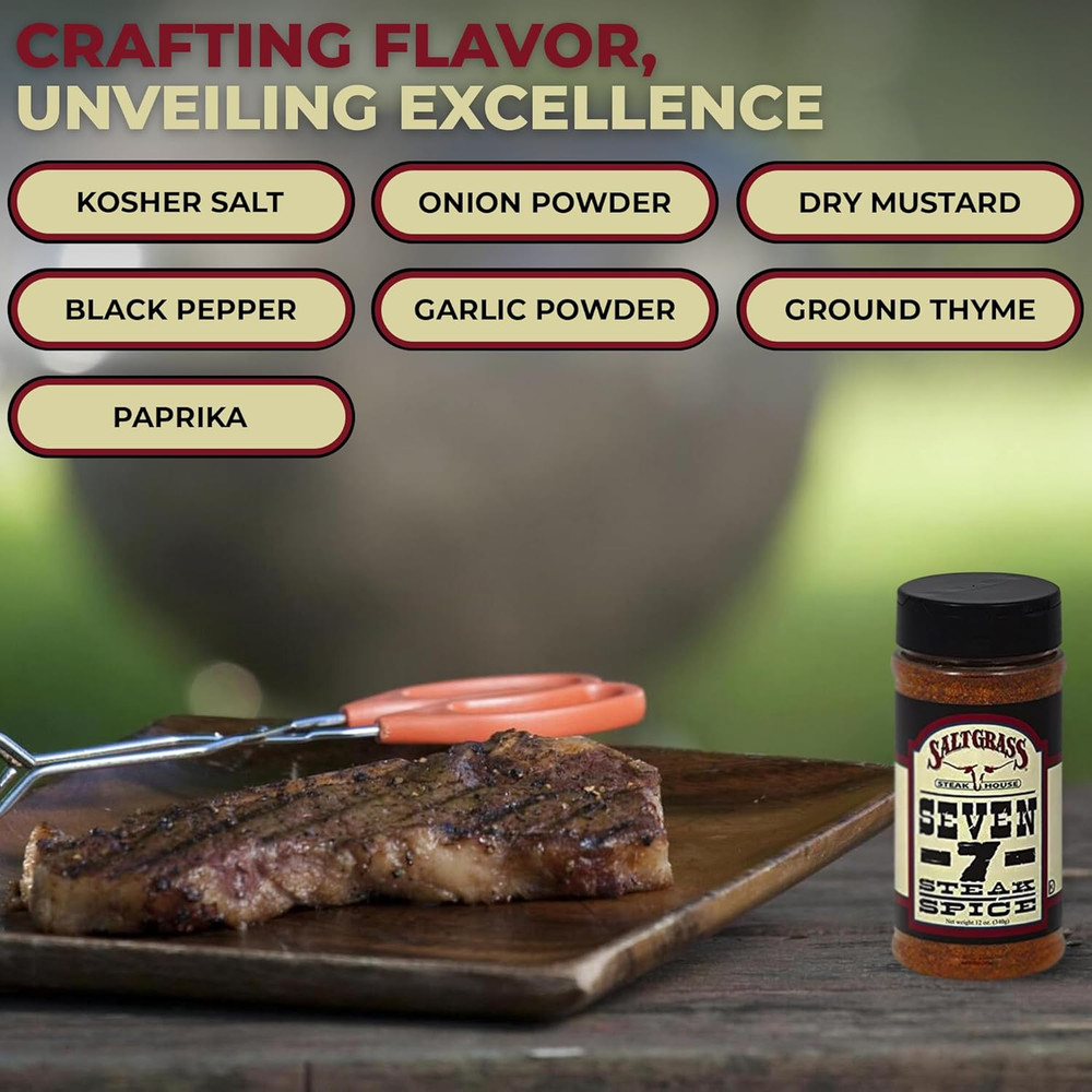 Seven -7- Steak Spice, 12 Ounces