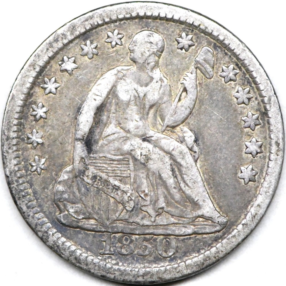 1850 seated liberty half dime