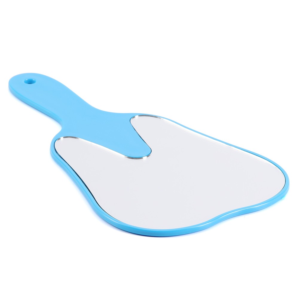 Handheld Dental Mouth Mirror Tooth Shaped Unbreakable Plastic Makeup Mirror