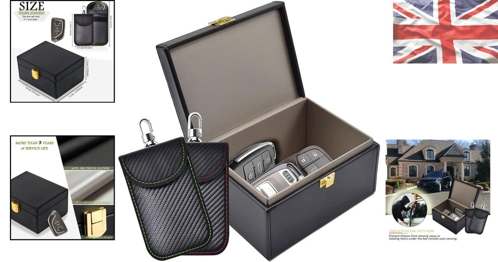 Compact 3-Piece Essential Faraday Keyholder Bundle for Keyless Entry Safety