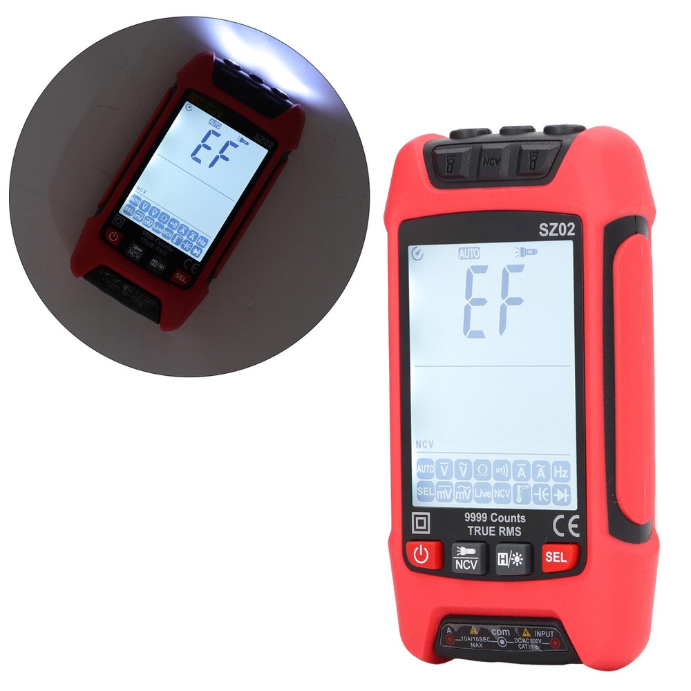 Digital Multimeter Anti Burning Automatic LCD Backlit NCV Volt Amp Meter FEI
