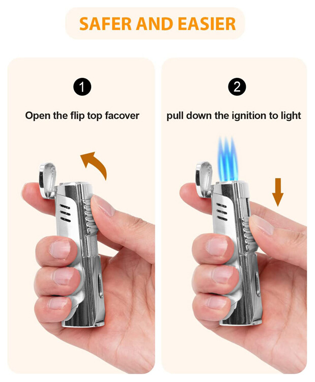 The Pinnacle Torch Lighter (Silver)