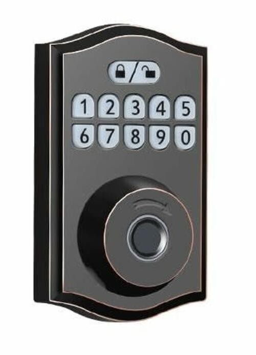 BRAVA Keyless Smart Deadbolt – 3-in-1 Biometric, Keypad & Code Lock with