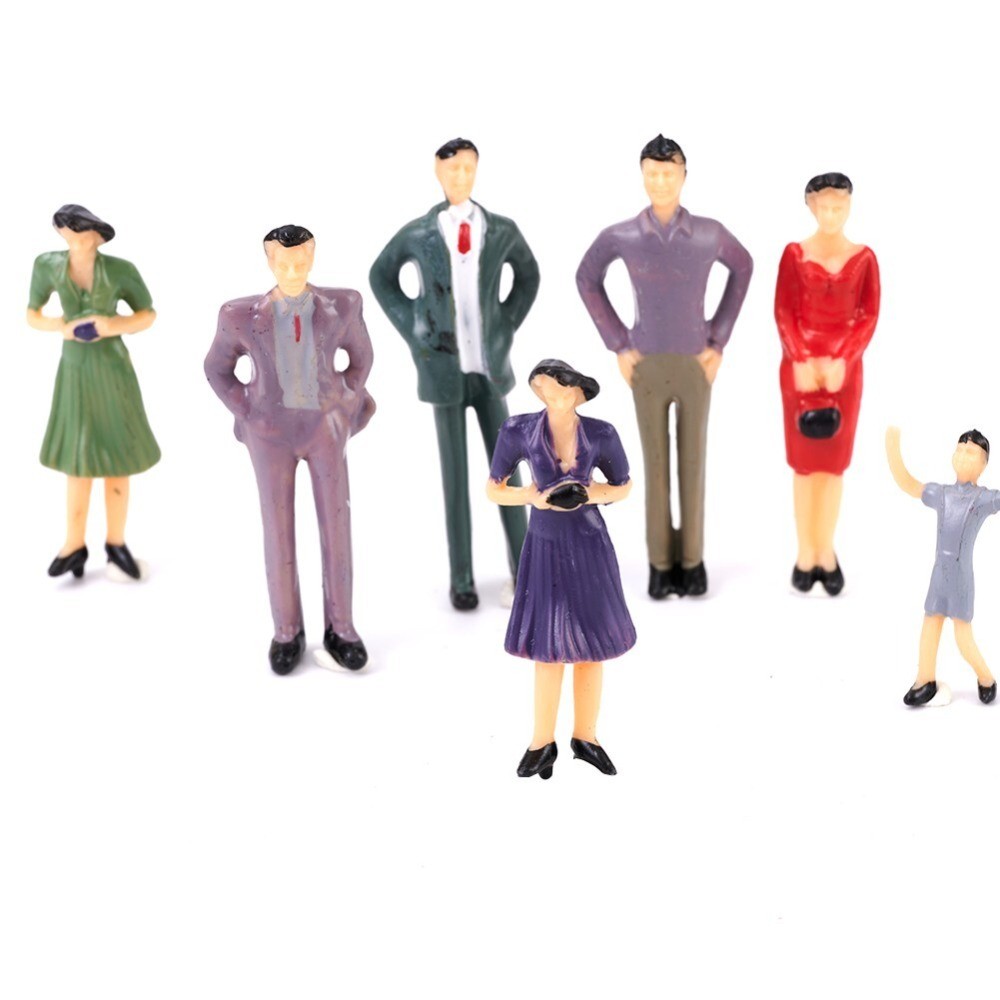 50PCS 1:32 Scale Painted Figures Model People Passengers For,Layout,Landscape