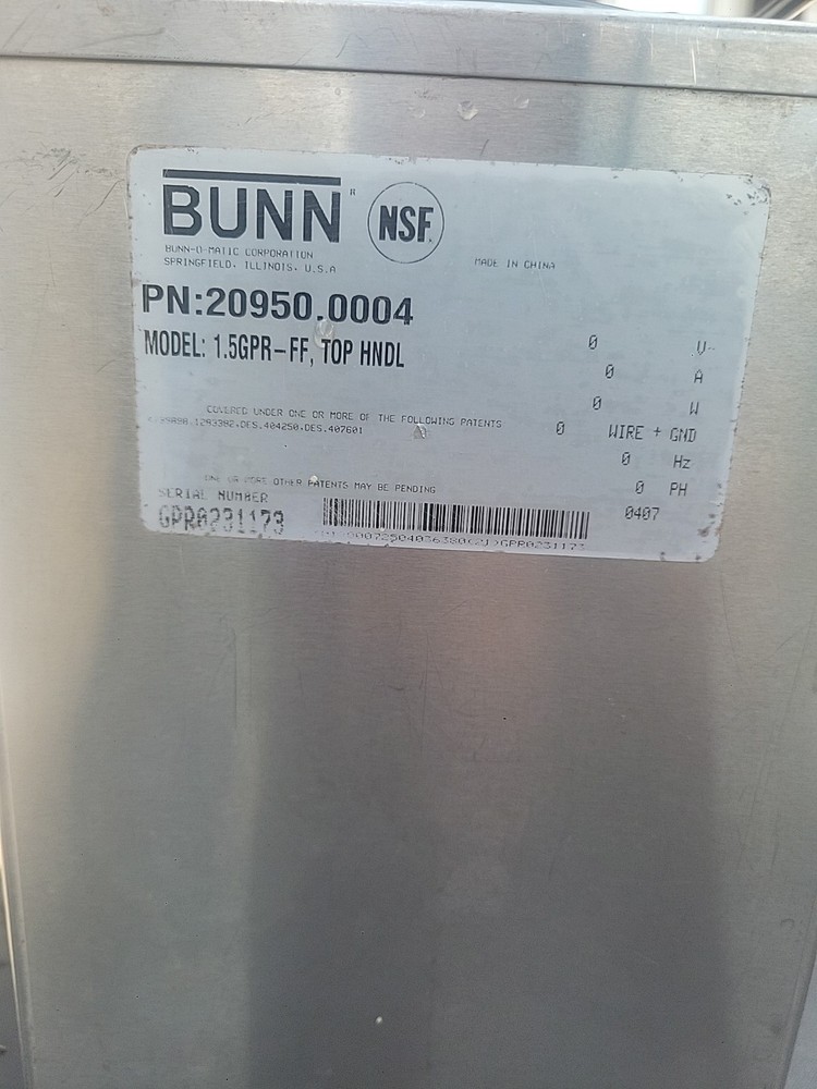 Bunn 1.5gpr Ff Coffee Server