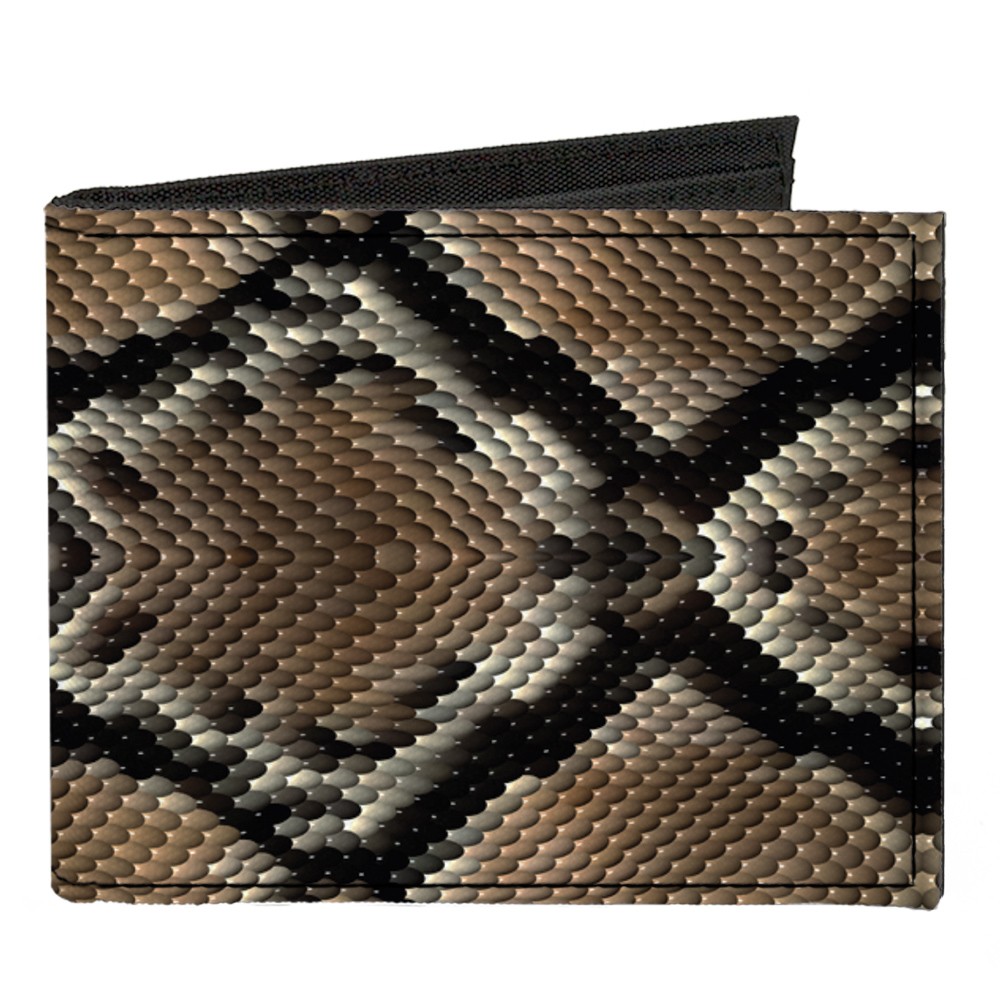 Canvas Bi-Fold Wallet Snake Skin 1
