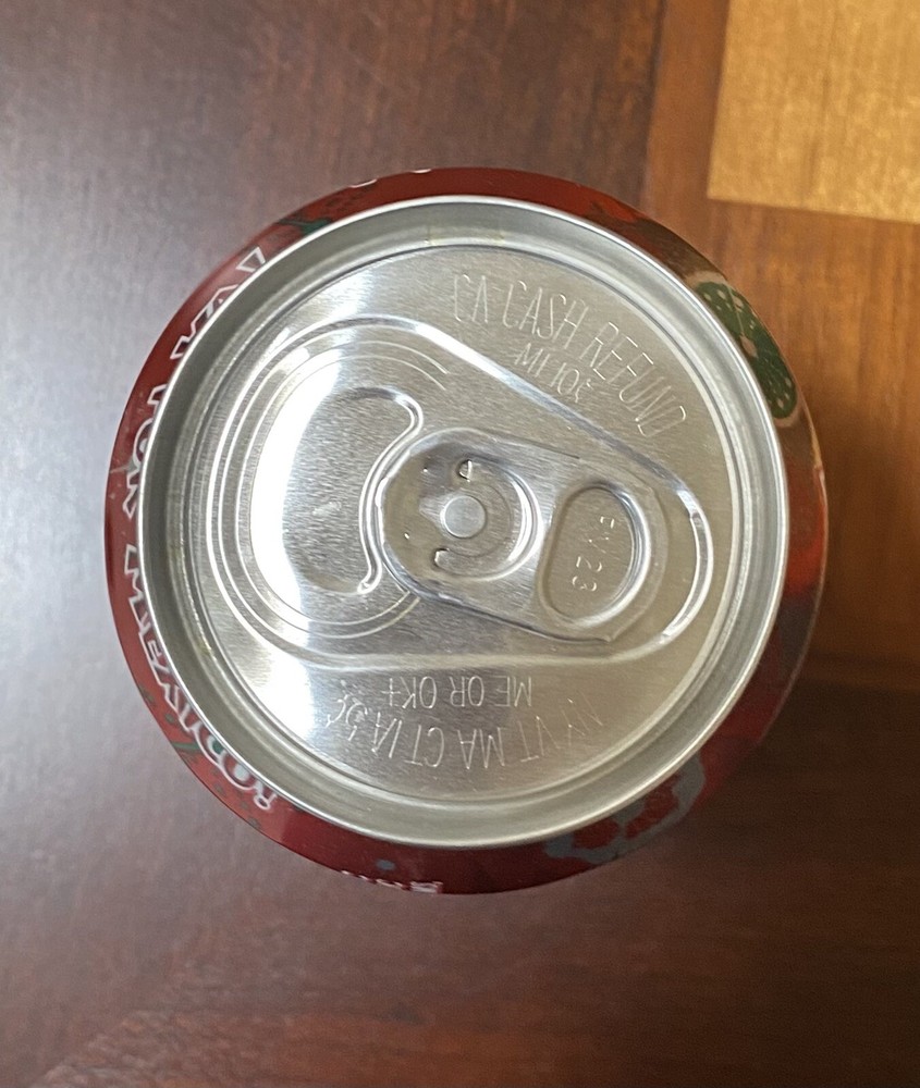 Tecate Va Por Mexico! fireworks flag scene Empty Beer Can Bottom Opened