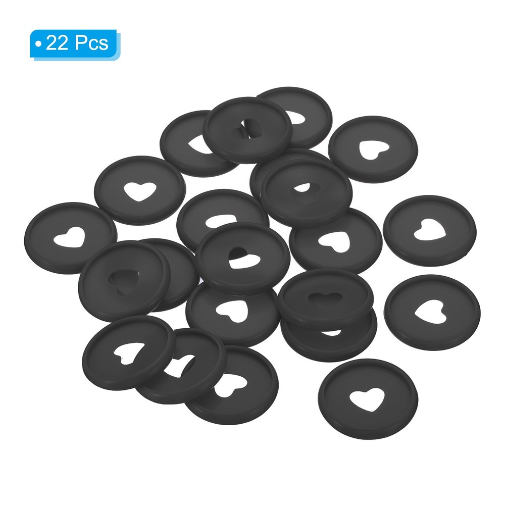28mm Book Binding Discs 22pcs Discbound Expansion Discs Heart, Black