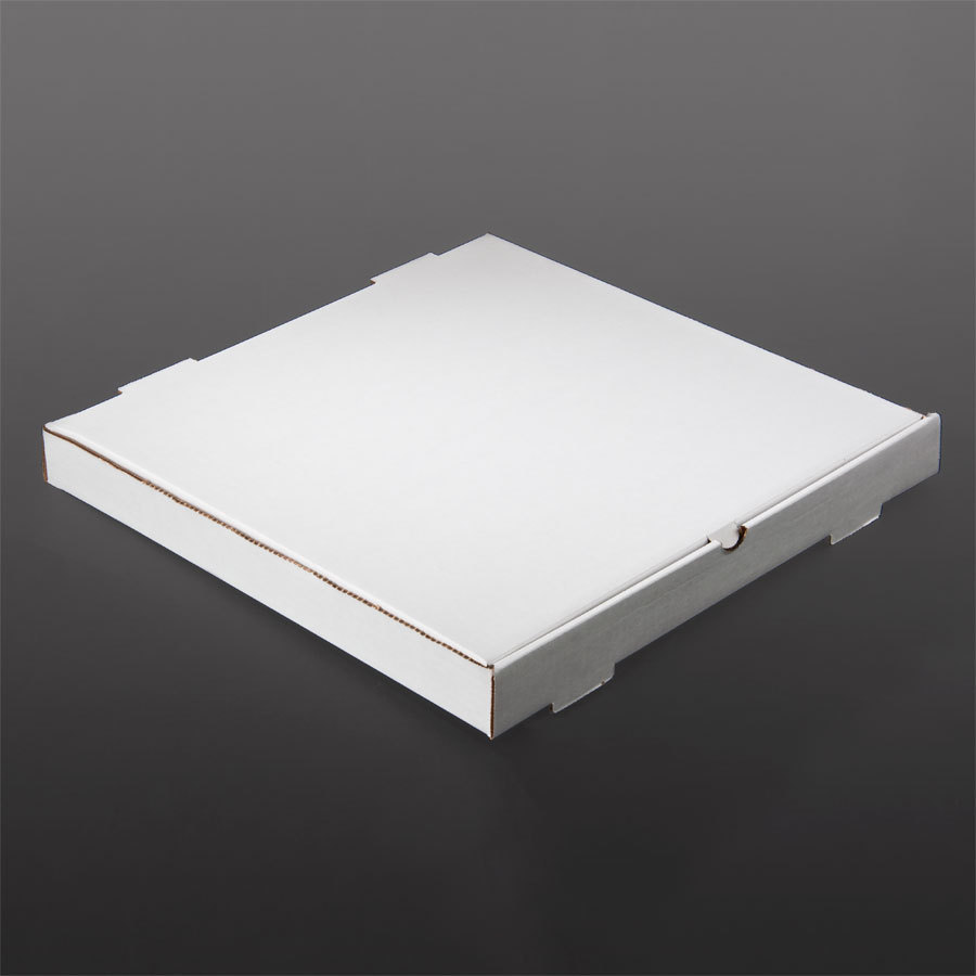 (50-Pack) 14" x 14" x 2" White Corrugated Plain Pizza / Bakery Box