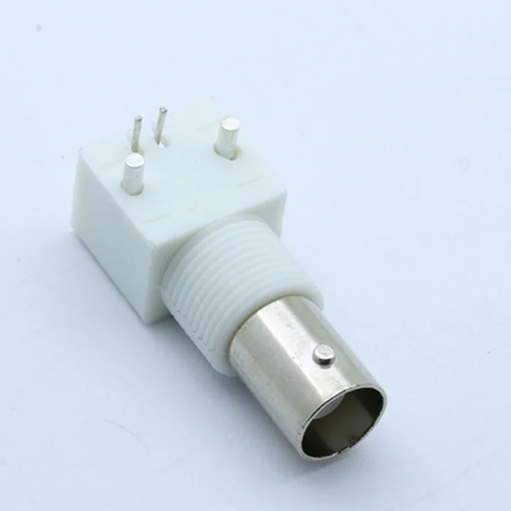 10PC White Board PCB Mount Right Angle BNC Female With Nut bulkhead Connector