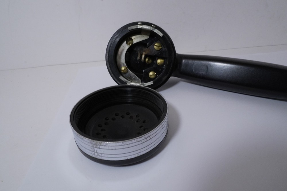 One AUTOMATIC ELECTRIC Chrome Banded HANDSET Cleaned & Tested But No Elements