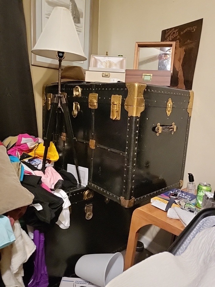 Antique Steamer Wardrobe Trunk