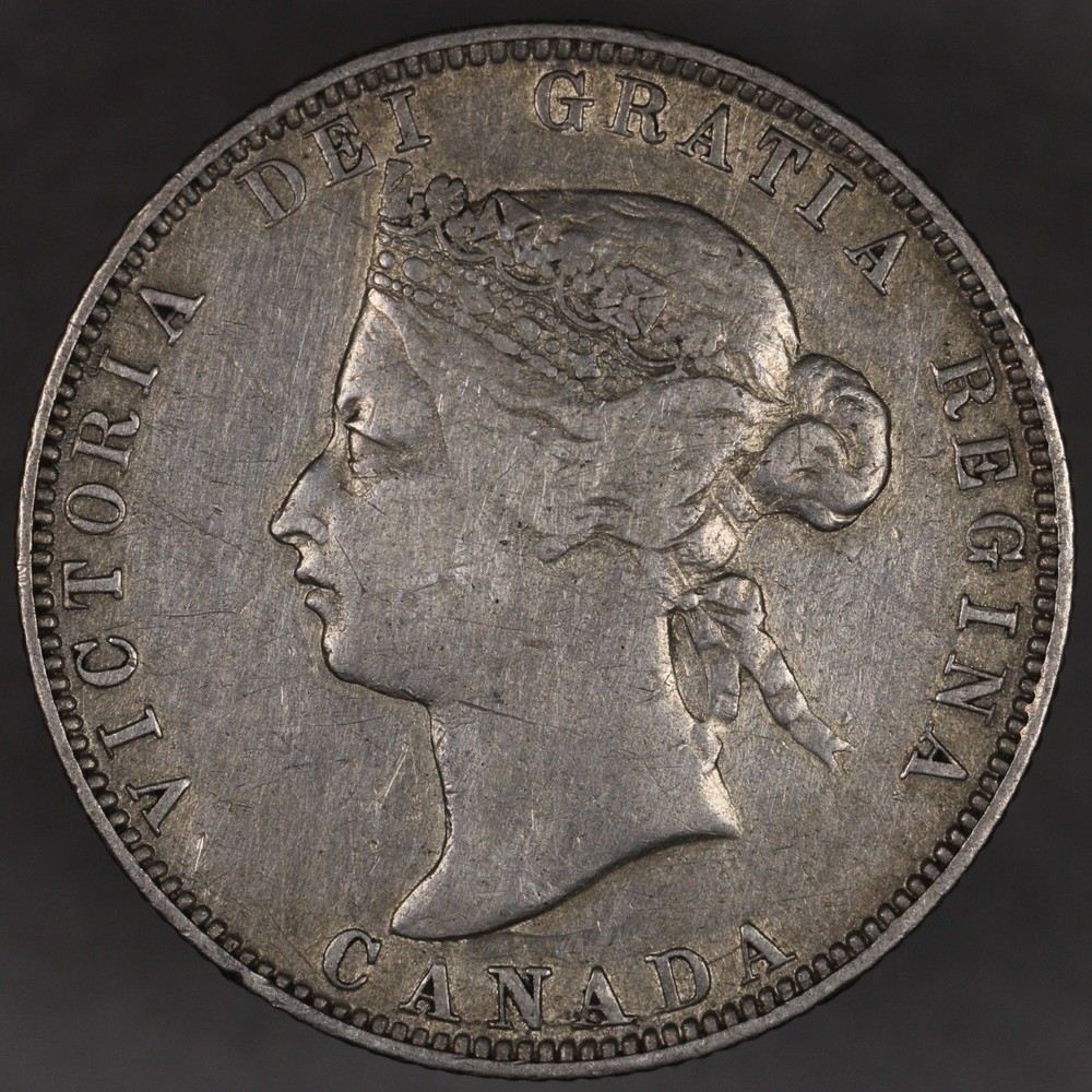 1874 H Canada Silver 25 Cents