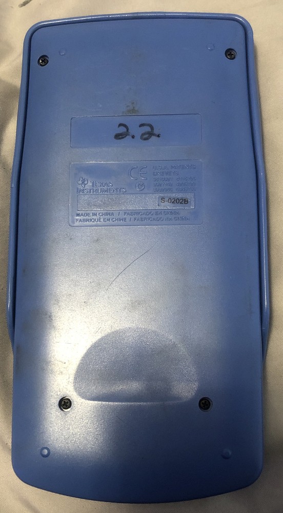 Texas Instruments Math Explorer Solar Powered Sky Blue Calculator -tested