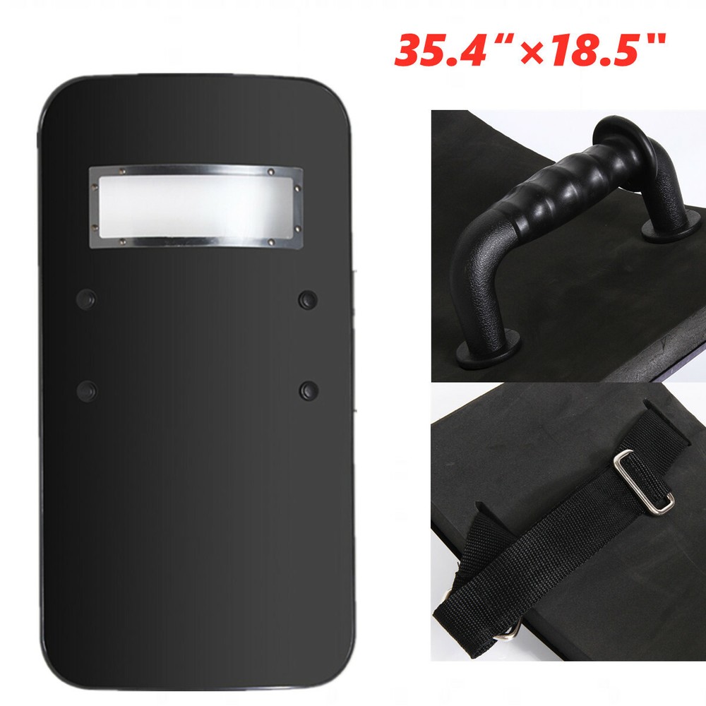 Portable Anti-riot Shield Rectangle Hand-Held Security Protection Durable Shield