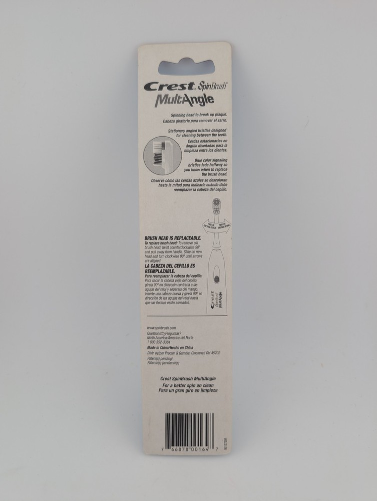 Crest Spin Brush Multi Angle Replacement Heads Medium Spinbrush 2 Pack