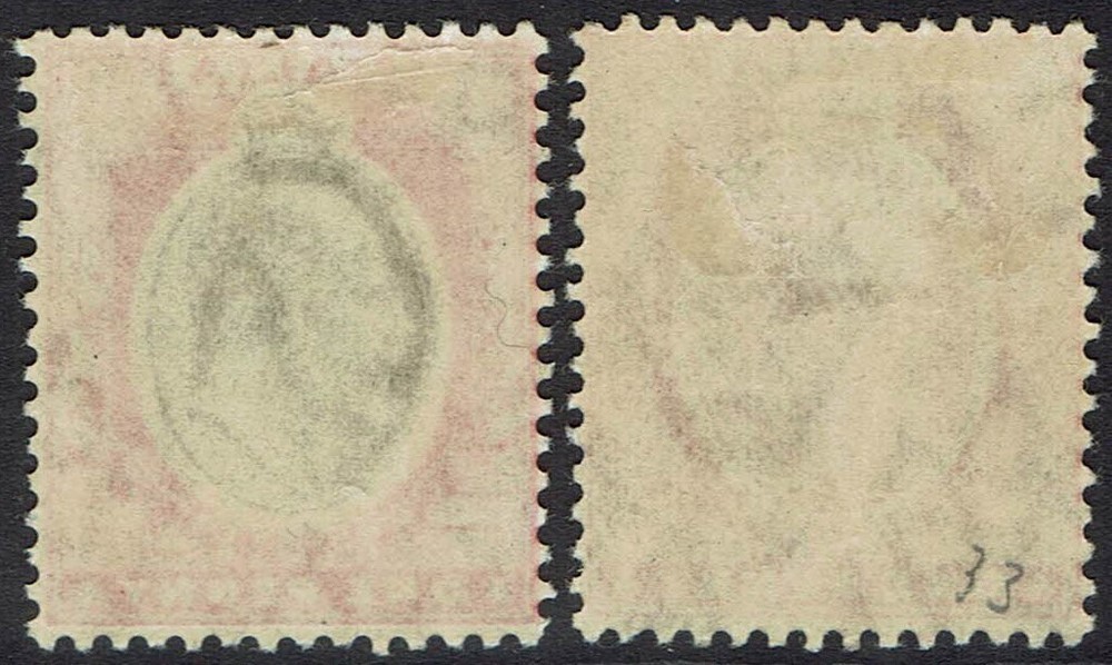 MALTA 1904 KEVII 1D BOTH COLOURS WMK MULTI CROWN CA
