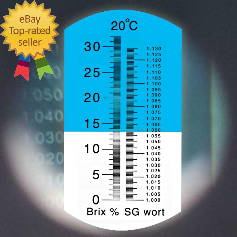Brix Refractometer with ATC Dual Scale - Specific Gravity & Brix Hydrometer