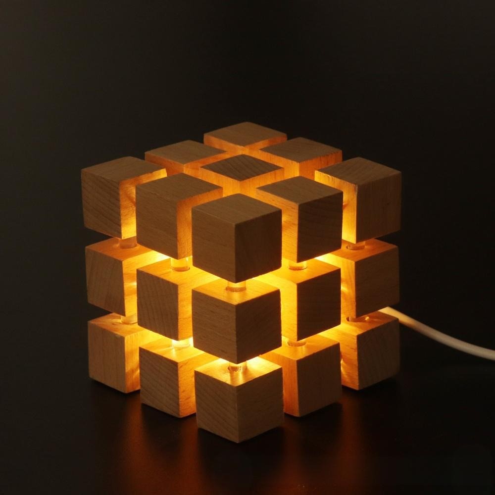 USB Magic Cube LED Night Light Bedside Lamp Bedroom Nightstand Decorative Gift