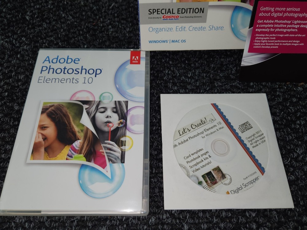 Adobe Photoshop Elements 10 & Premiere Elements 10 PC / MAC READ!!