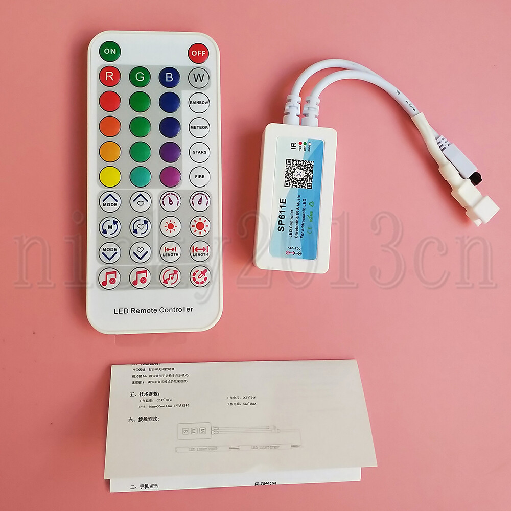 SP611E Bluetooth Music APP Controller IR Remote for Addressable LED Pixel Light