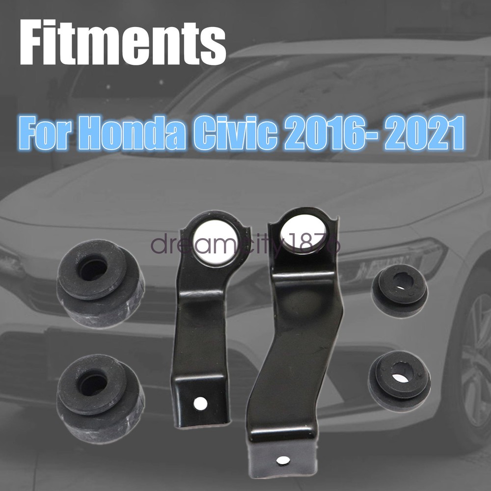 1 Set For Civic 2016-2020 2021 Stay Inter-Cooler Bracket & Bushing Upper Lower