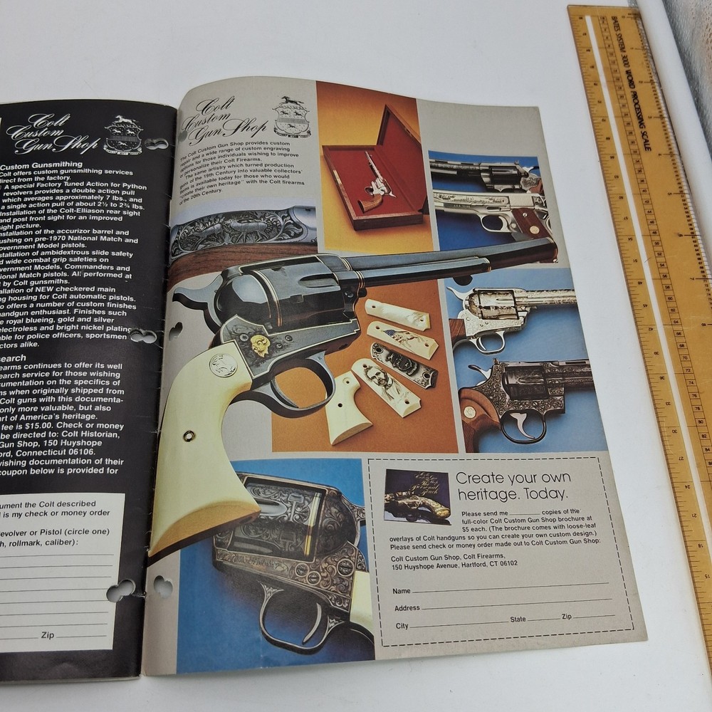 Vintage 1981 COLT FIREARMS 24 Page Catalog Dragoons Navy Python Army Diamondback