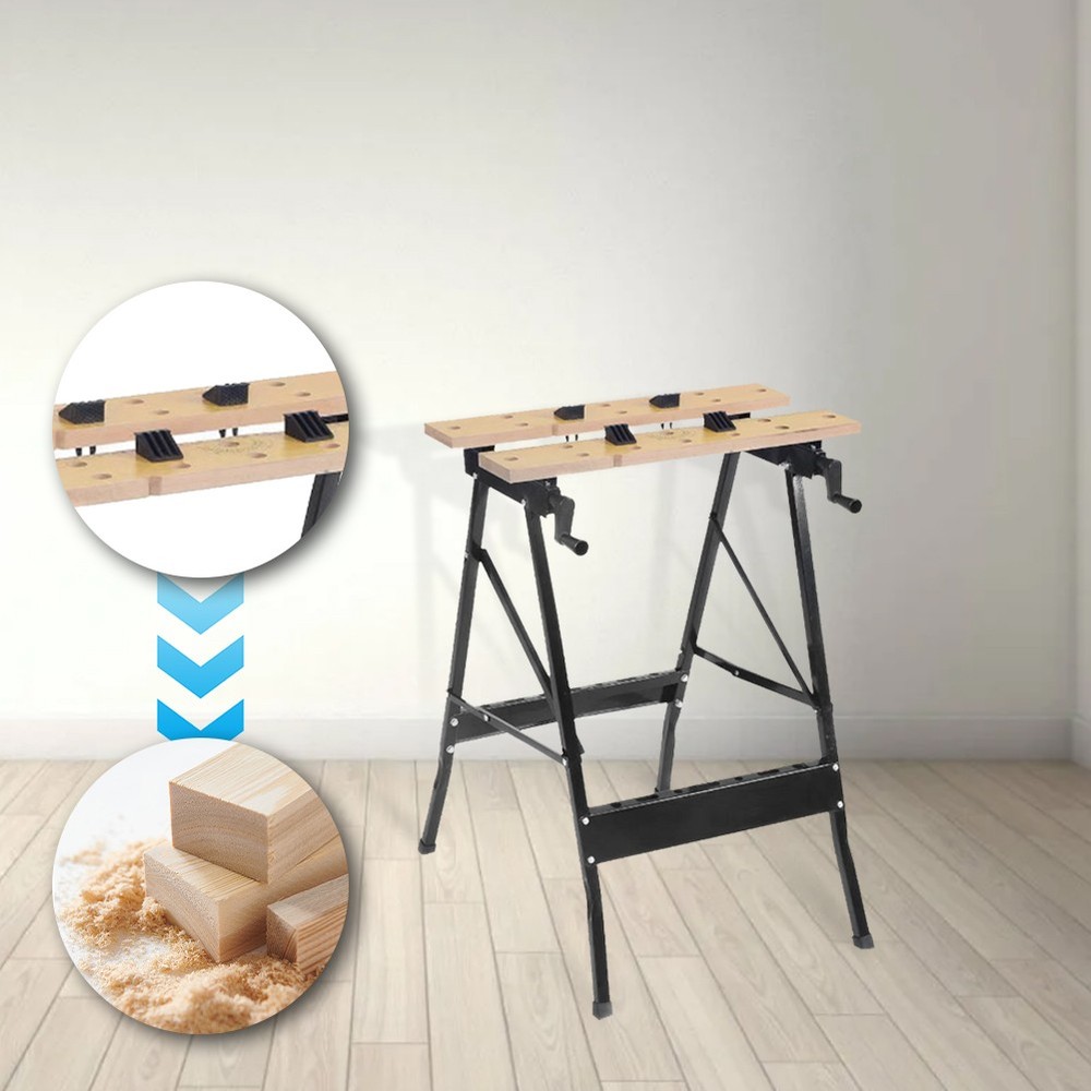NEW! DIY Folding Multipurpose Foldable Trestle Work Bench Workbench Portable USA