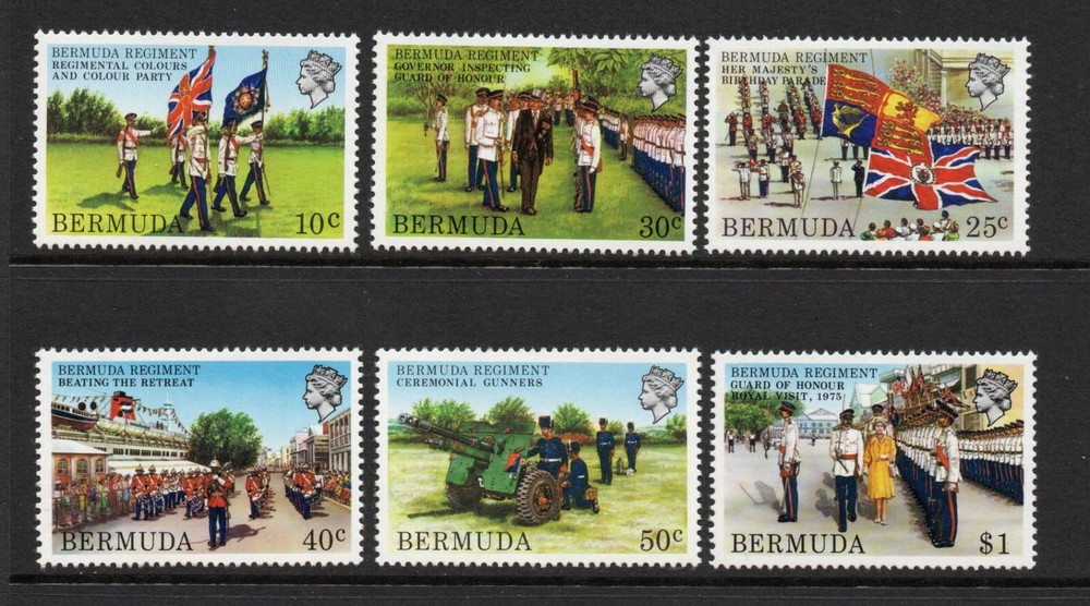 Bermuda 1982 Regiment set SG 447-452 Mnh.
