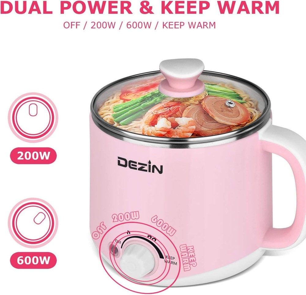 Versatile Electric Noodles Cooker with Temperature Control & Keep Warm Function