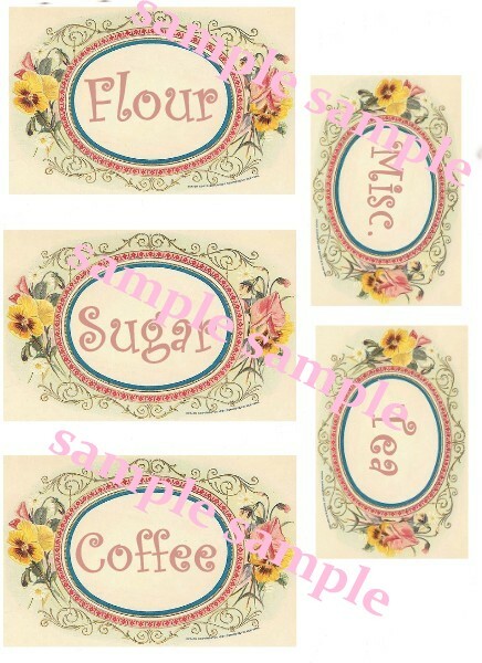 Vintage Canister Set Waterslide Decals
