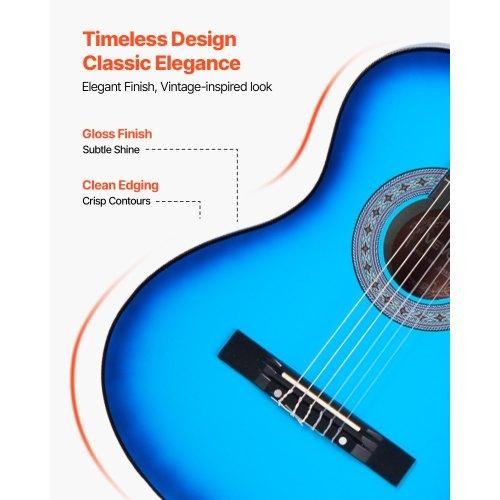 Classical Guitar 38 Inch Wood Classical Guitar Starter Kit for Beginners 4