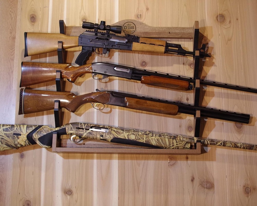 Sleek 4-Gun Wall Organizer - Easy Assembly
