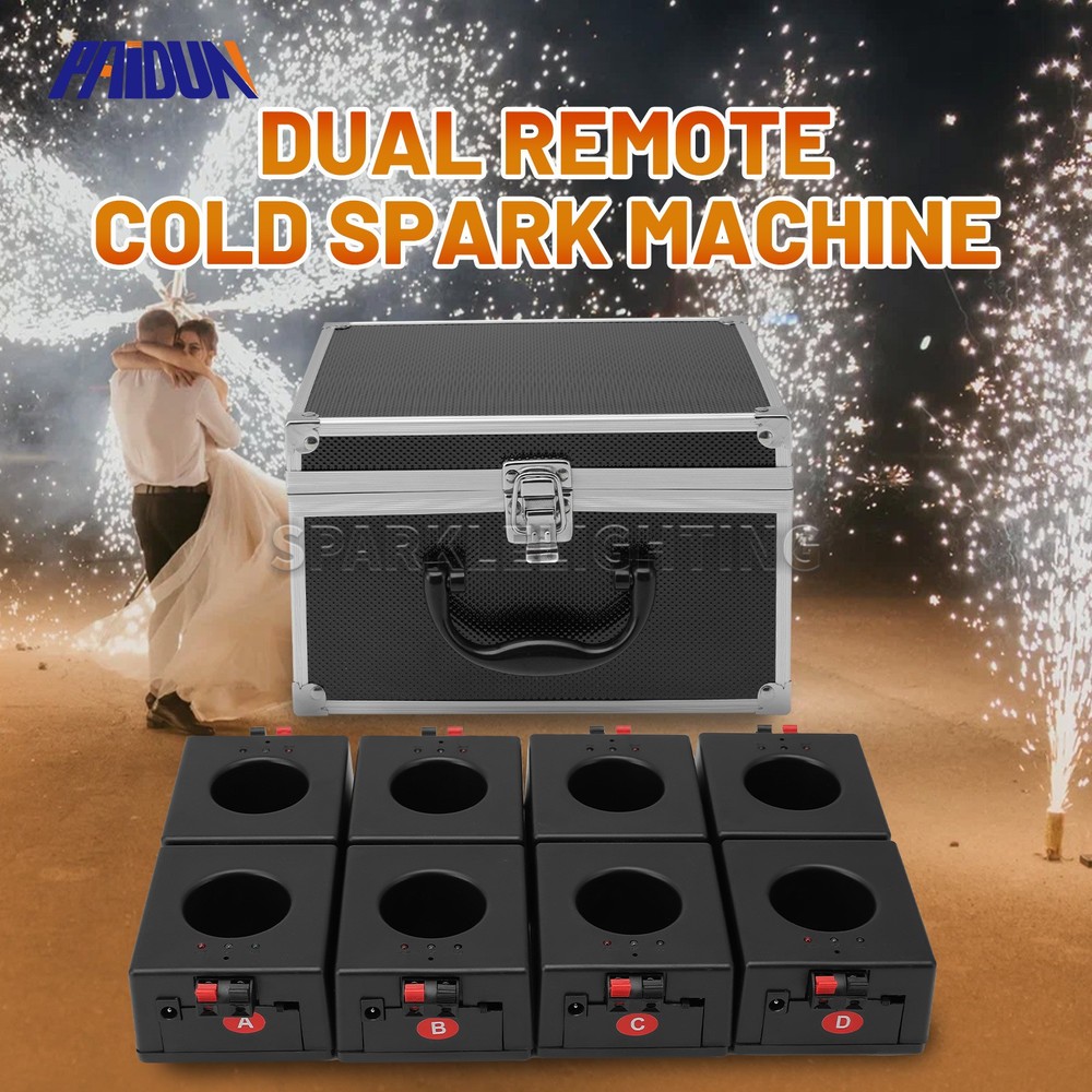 PAIDUN Double Remote 8PCS Cold Spark Machine Firework Effect Based Wedding Party