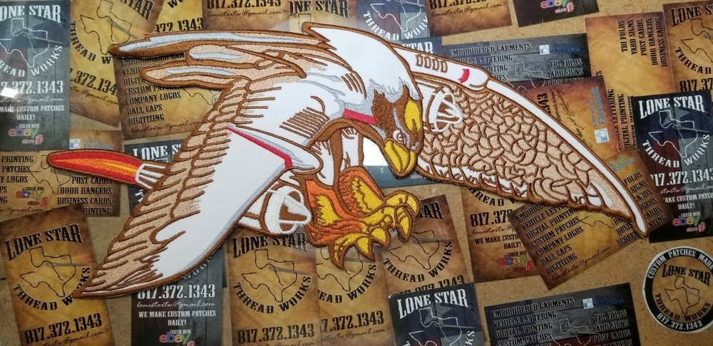 HUGE EMBROIDERED ROLLING STONES EAGLE JET BACK PATCH (Please Read Ad)