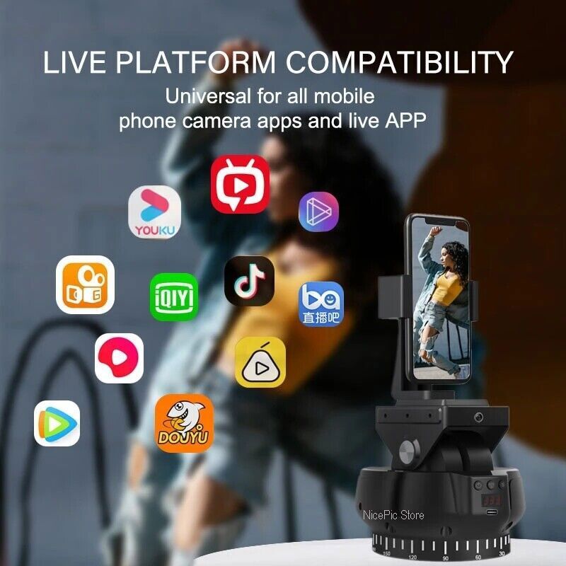 YT-1200 Pro Face AI Tracking Pan Tilt Auto Motorized Panoramic Camera Stabilizer