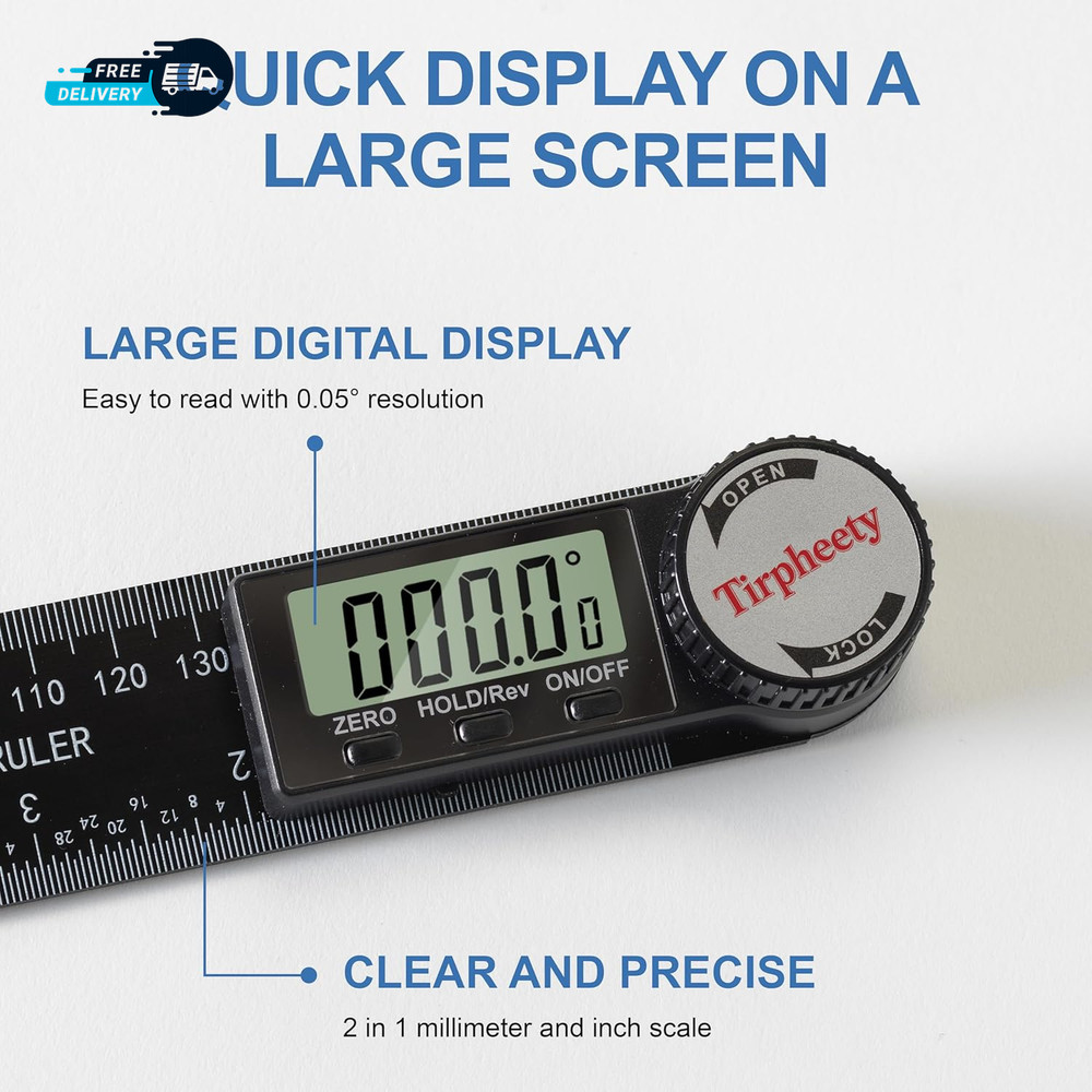 Digital Angle Finder Protractor 3Rd Generation Quick Display Angle Gauge Ruler