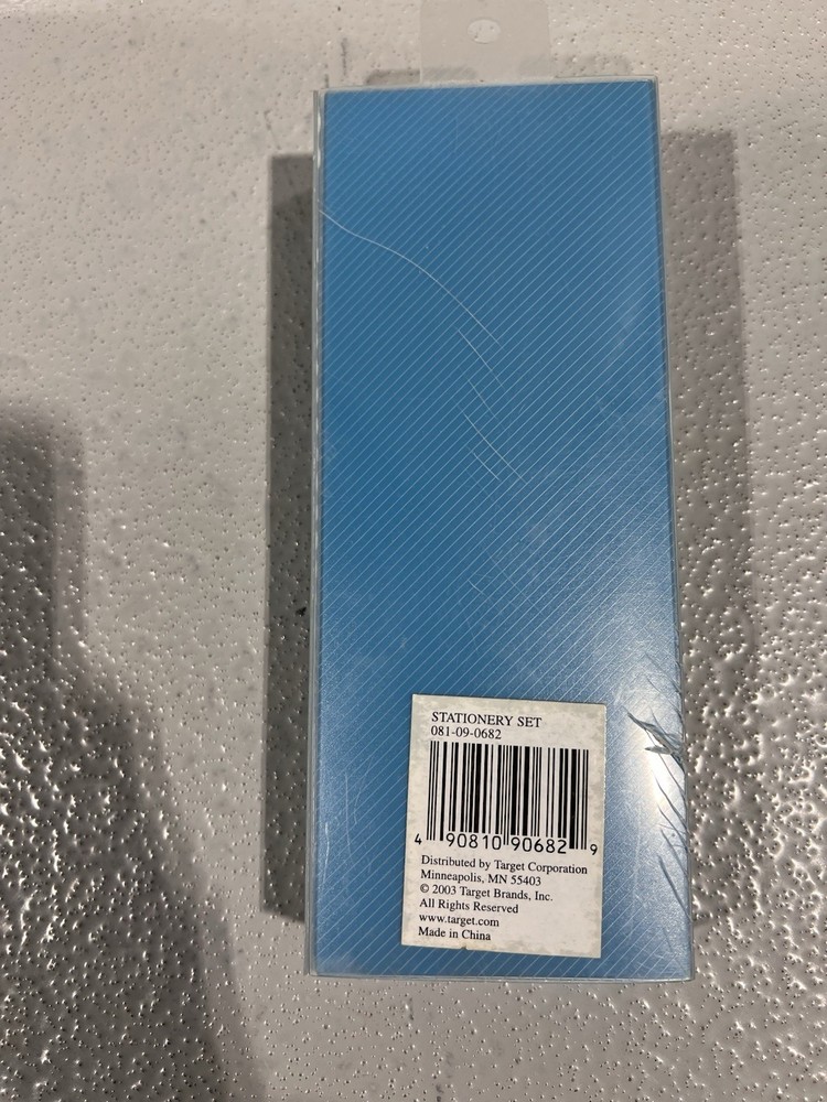 2003 Target Stationary Set Y2K TEAL TRANSLUCENT items Unused Missing Sharpener