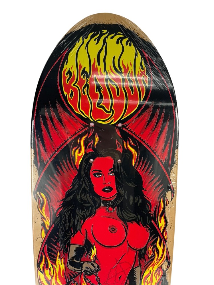 Benson RED Devil Woman Pro Deck Death Skateboards POOL Shape 9 "