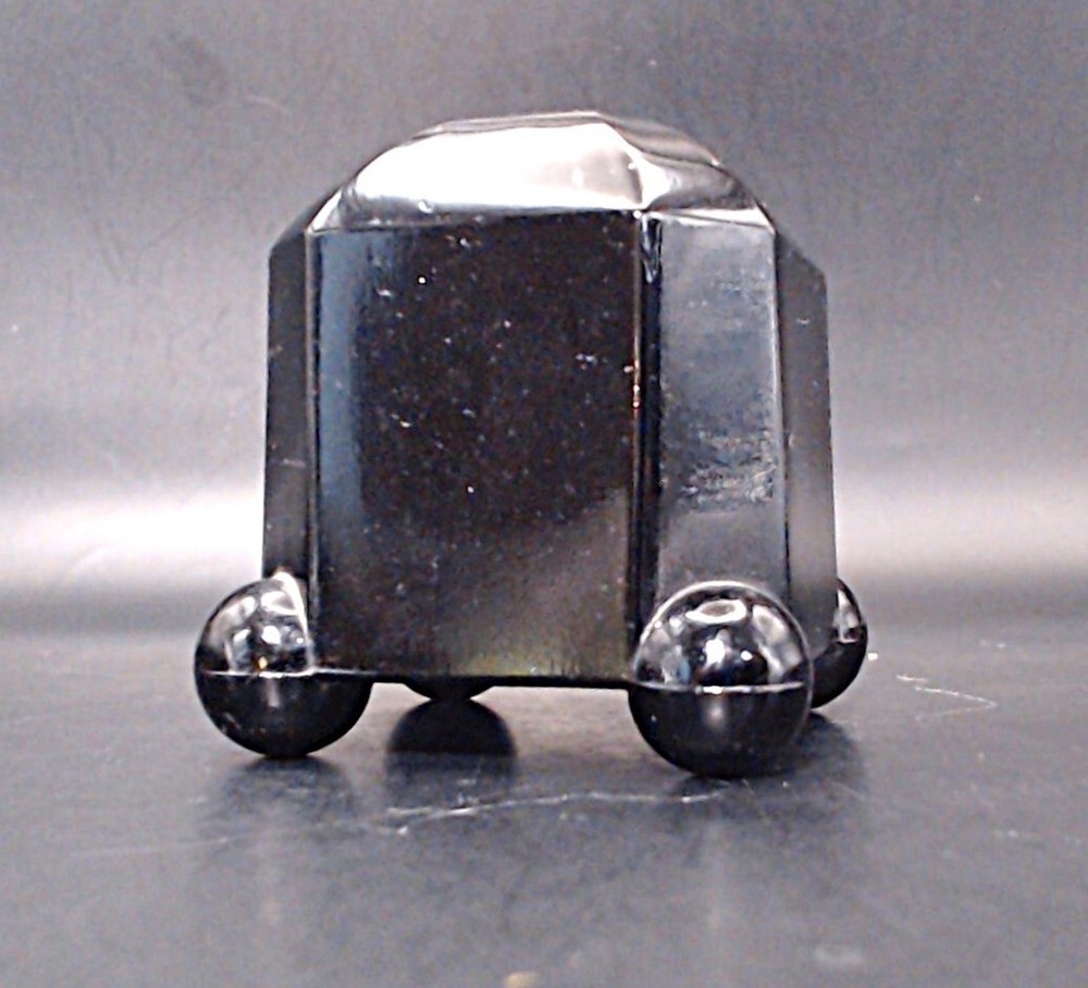 Houze Akro Agate Black Glass Square Cigar Cigarette Lighter