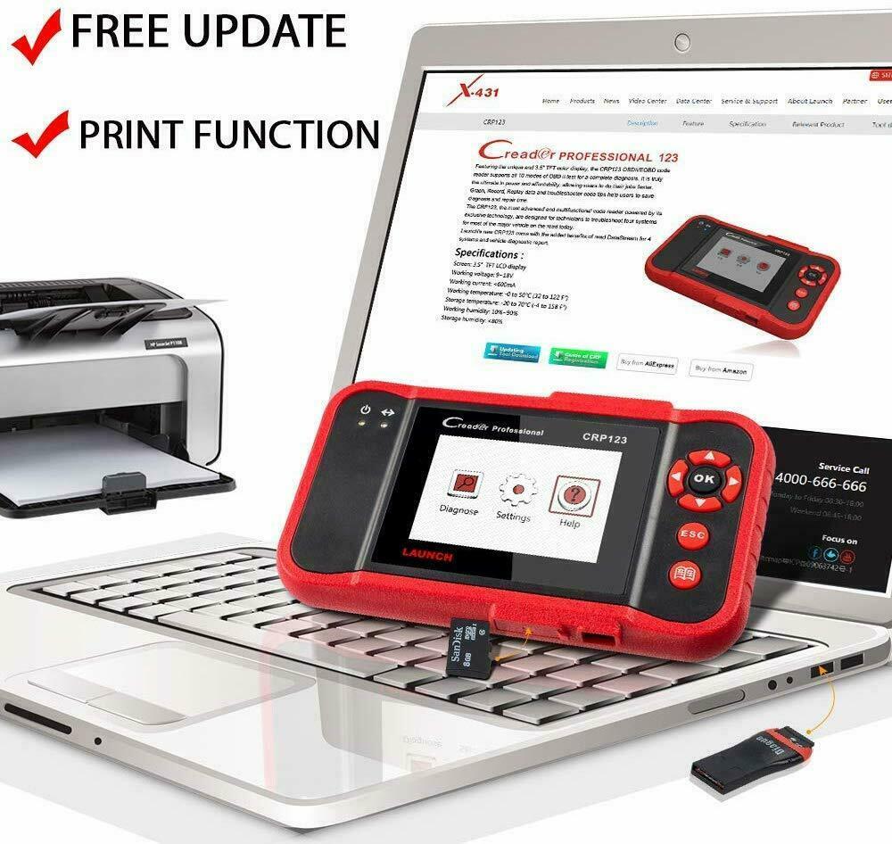 Launch CRP123 Car Engine ABS SRS Transmission Diagnostic Tools OBD2 Scanner USA