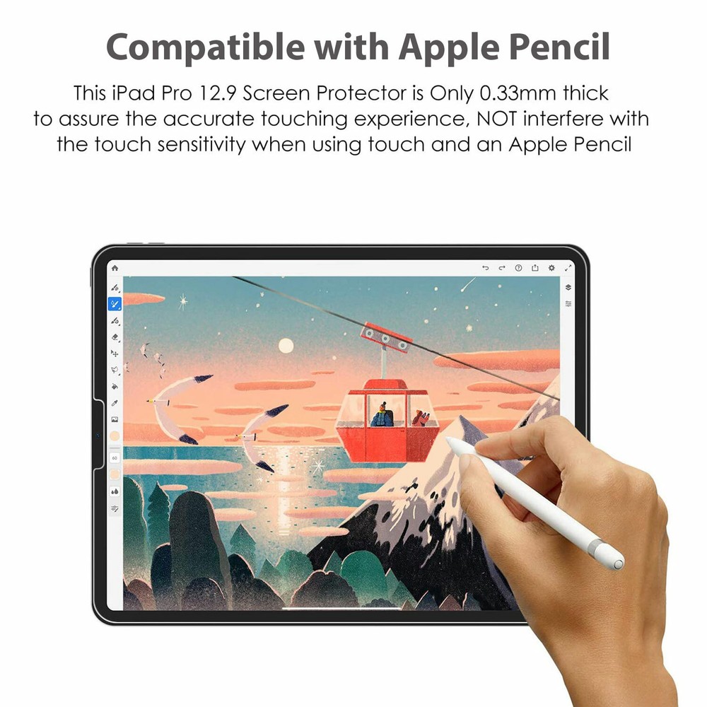 2 Pack For Apple iPad Pro 12.9 Tempered Screen Protector 2022/2021/2020 Release
