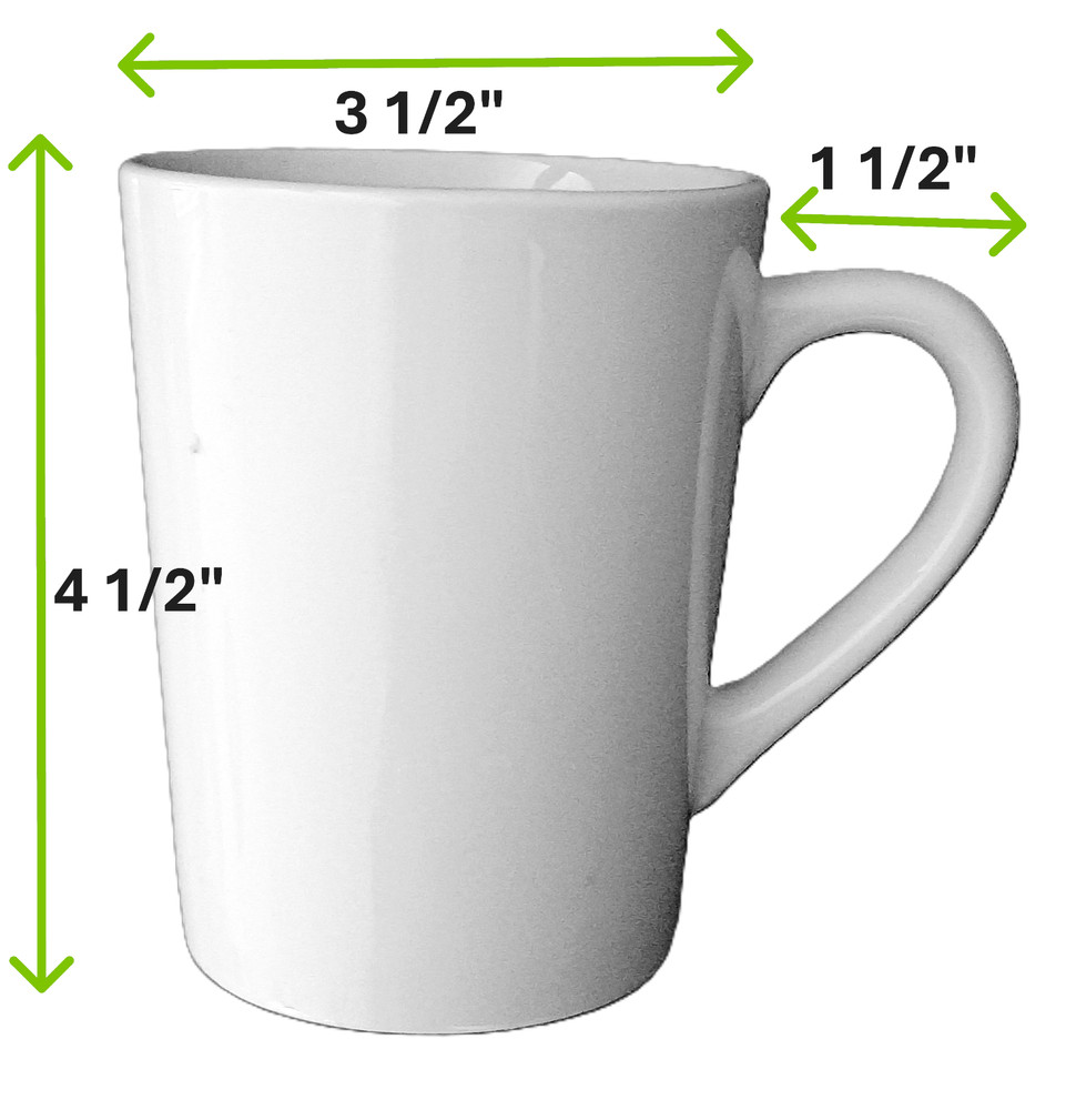 Plain White Coffee Tea Mug 15oz. Blank White